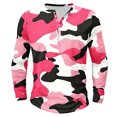 thumbnail image 2 of LEBONYARD Mens Shirts Clearance under $5.00,Mens Hoodies Sweatshirts,Men's Camouflage Printing Button Casual Long Sleeve Round-Neck Blouses Shirts Camouflage L, 2 of 4