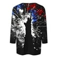 thumbnail image 4 of Elvqul Patriotic Shirts for Women Independence 4th of July Tops American Flag Pullover Star Plus Size Womens T Shirts Crew Neck, 4 of 5