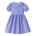 thumbnail image 5 of HILEELANG 3-13T Little/Big Girls Navy Gingham 100% Cotton Dress Size 6-7T, 5 of 8