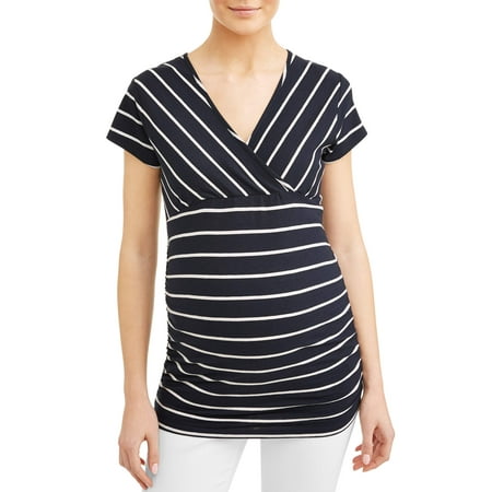 - Oh! MammaMaternity stripe nursing friendly top - available in plus sizes