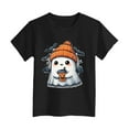thumbnail image 4 of HCNTES Toddler Halloween Shirt Pumpkin Shirts Boys Girls Halloween T-Shirts for Kids Ghost Clothes Short Sleeve Cotton Tee(R489-Black,11-12 Years), 4 of 5