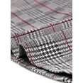 thumbnail image 5 of INSPIRE CHIC Women's Fall Square Neck Long Sleeves a-Line Plaids Dress M Pinks, 5 of 6