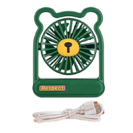 

KAOU Desktop Fan USB Charging Portable Handheld Cool Bear Shape Handheld Air Cooler Fan for Student