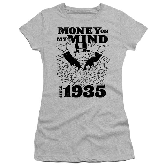 Monopoly Money Mind Since 35 S/S Junior Women's T-Shirt Sheer Athletic Heather