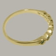 thumbnail image 5 of LBG British Made 10k Yellow Gold Genuine Natural Emerald Womens Eternity Ring - 33 size options - Size 5.5, 5 of 9