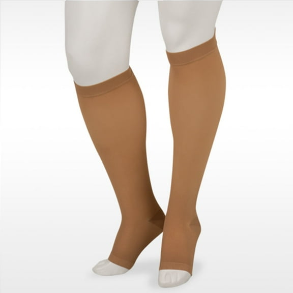 Juzo 4411 Basic Open Toe Knee Highs - 20-30 mmHg Reg Beige II