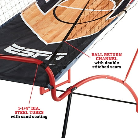 ESPN - EZ-Fold 2-Player Arcade Basketball Game (Poly Backboard & Premium Scorer) Easy to Assemble