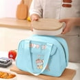 thumbnail image 2 of Bento Lunch Bag With Rice Insulation Large Capacity Waterproof Ice Pack Compatible Office Lunch Box 10.62 in x 5.9 in x 7.67 in, 2 of 6