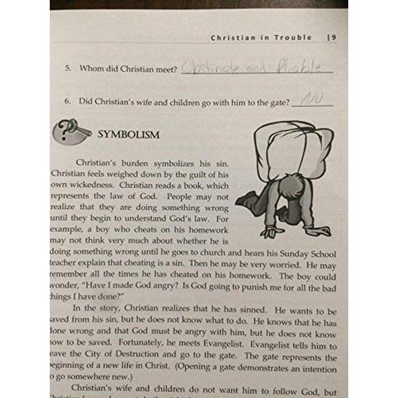 Pre-Owned Pilgrim's Progress Workbook for Kids: Christian's Journey: A study guide for Pilgrim's Progress in Today's English (Paperback) 098372492X 9780983724926