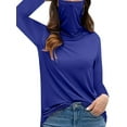 thumbnail image 3 of Haut Tunique à Manches Longues pour Femmes, Col Roulé Extensible, Ajusté, sous-Vêtements, T-Shirt Basique d'Hiver Doux, Taille p-5TG, 3 of 6