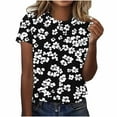 thumbnail image 2 of Pohista Womens Tops Summer Workout Shirts Women Oversized Womens Summer Blouses Dressy Women Short Sleeve Tops Dressy Casual my saved for later items, 2 of 5