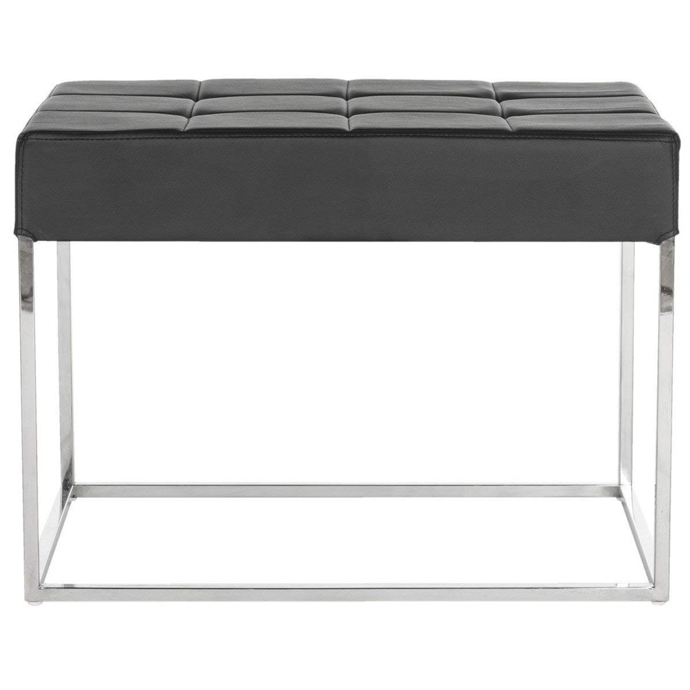 Safavieh Home Collection Roitfeld Modern Glam Black Ottoman Walmart