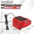 thumbnail image 6 of Portable Mini Battery Charger for Mil*wau*kee 18V Lithium Battery 48-11-1820 48-11-1828 48-11-1830 48-11-1835, 6 of 9