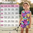 thumbnail image 7 of chaqlin Tropical Color Leaves Girl's 2-Piece Matching Set Sleeveless Round Neck Tank Top and Flare Shorts with Pockets Comfort Summer Outfits Aged 5-14 Years Old, 7 of 7