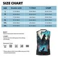 thumbnail image 5 of Lsque Artistic Moon Valley Wolf Print Men's Cotton Blend Sleeveless Muscle Shirts (S-3XL)- Moisture Wicking, Odor Protection, UPF 30+,Large, 5 of 8