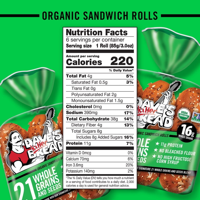 Dave's Killer Bread 21 Whole Grains and Seeds Organic Sandwich