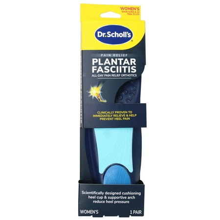 Dr. Scholl’s Plantar Fasciitis Pain Relief Orthotic Insoles, Immediately Relieves Pain: Heel, Spurs, Arch Support, Distributes Foot Pressure, Women's Shoe Size 6-10, 1 Pair
