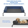 thumbnail image 3 of Elevated Dog Bed for Large Dogs, Cooling Raised Dog Cot with Bolsters, Breathable Pet Bed for Outdoor, 47.75" x 31", Black, 3 of 14