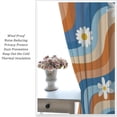 thumbnail image 4 of Retro 70s Curtains, Vintage Hippie 60s Abstract Flower Daisy Blue Orange Groovy Pastel Spiral Funky Colorful Print Window Curtains for Girls Bedroom Living Room 52x84in, 4 of 7