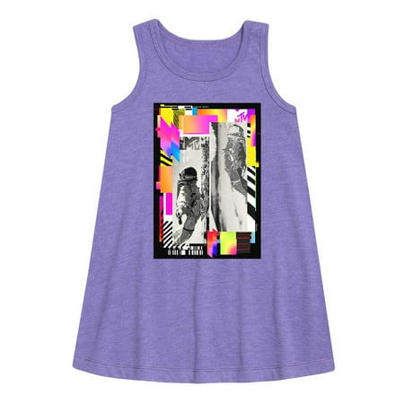 

MTV Moon Person - Geo Collage - Toddler and Youth Girls A-line Dress