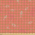 thumbnail image 2 of Ambesonne Tropical Fabric by the Yard Upholstery, Abstract Hibiscus Flowers, 1 Yard, Burnt Sienna Blush and Coral, 2 of 5