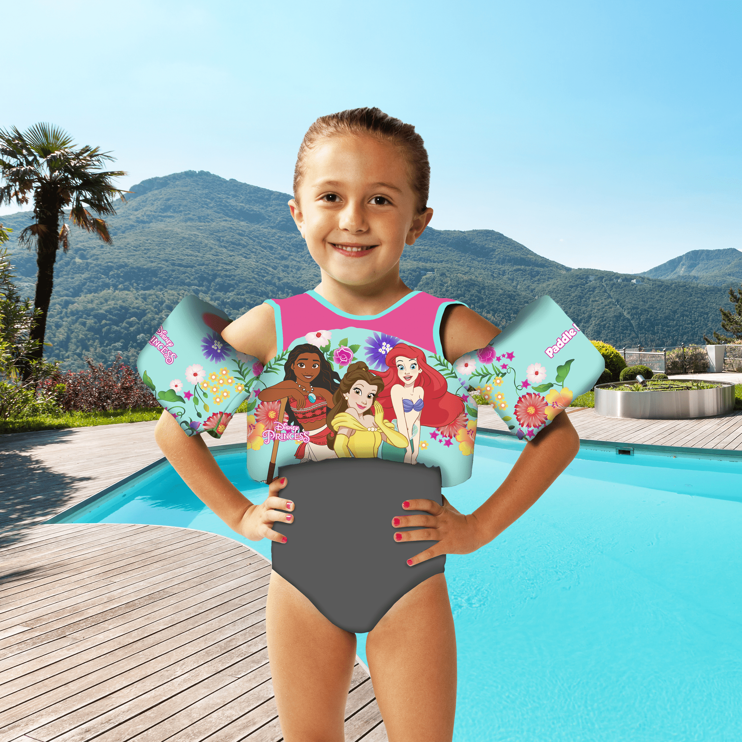 Little Mermaid Life Jackets for Kids, Children’s Paddle Pal Swim Life Vest, 33-55 lbs, Unisex