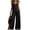 Black, variant on JULMCOMO Linen Jumpsuits for Women Scoop Neck Button Down Summer Outfits Sleeveless Hem Slit with Buttons Wide Leg Loose Fit Jumpsuits Blue L