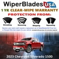 thumbnail image 2 of 2023 Chevrolet Silverado 1500 Beam Wiper Blades Wipers w/1yr Warranty (Set of 2) (WiperBladesUSA), 2 of 5