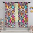 thumbnail image 5 of Blackout Kids Curtains,Multicolor Ethnic Mandala Pattern Childrens Insulated Curtains Set Of 2,Bedroom Essentials,Toddler Room Decor 42x63in(106x160cm), 5 of 5