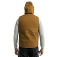 thumbnail image 4 of Wrangler Workwear Men's Durable Quilted Lined Hooded Duck Work Vest, Size S-5XL, 4 of 11