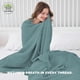thumbnail image 3 of Manta de cama Cosy Family, muselina de algodón, 100% 200 x 230 cm, color verde, 3 of 7