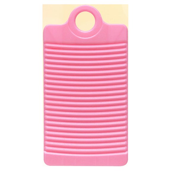 FRCOLOR Pink Plastic Washing Board for Home Use and Portable Laundry Accessory Made of PP 6.3x8.7 Inches