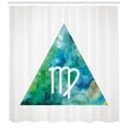 thumbnail image 2 of Ambesonne Virgo Shower Curtain, Culture Inspiration, 69"Wx84"L, Sea Green Blue White, 2 of 2