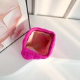 thumbnail image 3 of Bolsa de cosméticos acolchada con cremallera, bolsa de maquillaje de viaje, color sólido para mujeres y niñas, 3 of 8
