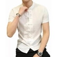 thumbnail image 1 of Camisa Hombre Cuello Mao Manga Corta Botón Chino - Bruce Lee, 1 of 3