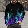thumbnail image 6 of DDAPJ pyju Hoodies for Men Women 3D Flame Graphic Novelty Hooded Sweatshirts Oversized Casual Street Hoodie with Pocket Purple M, 6 of 9