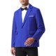 thumbnail image 4 of CHAQUETA DE TRAJE DE NEGOCIO SÓLIDA DE UN BOTÓN PARA HOMBRES CON SOLAPA NOTCH L AZUL, 4 of 5