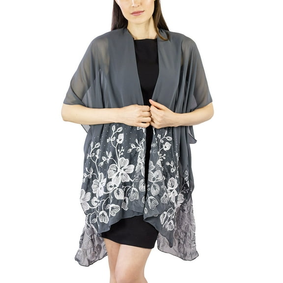 FLORAL CLUSTER STONE BORDER W/EMB