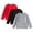 TOPS185-Dark Gray, variant on Toddler Boys Girls 3 Pack Solid Crew Neck Long Sleeve Undershirts Skin Friendly Soft Knit Layering Tees for Daily Home Outdoor Matching Outfits,Sizes 1-2 Years