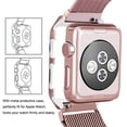 thumbnail image 2 of For Apple Watch Band with Case 44mm, Stainless Steel Mesh Milanese Loop with Adjustable Magnetic Clasp Wristband iWatch Band for Apple Watch Series 4 44mm - Rose Gold, 2 of 3