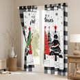 thumbnail image 3 of jejeloiu Marry Christmas Black Out Curtains,Red Xmas Pine Curtains Pack of 2 (42x63 Each),Happy New Year Bedroom Curtains,Super Cozy Bedroom Decor, 3 of 6