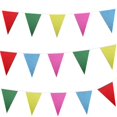 thumbnail image 3 of Banderines, banderines de nailon multicolor de 50 m para decoración del hogar en interiores y exteriores, cumpleaños, bodas, fiestas, jardines (1 juego, multicolor), 3 of 5