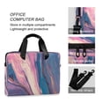 thumbnail image 4 of Iauyy 16inch Laptop Briefcase for Men/Women , Detachable Strap & Padded Compartment，Water-Resistant BagBusiness Travel File and Notepad,Swirls Of Pink and Purple, 4 of 7