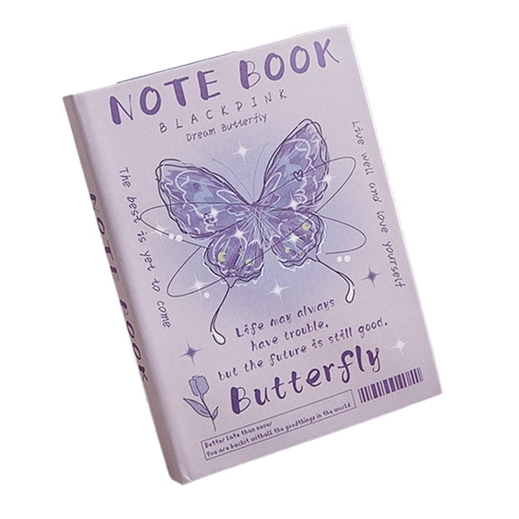 Bcylexb Hardcover Lined Notebook, Cute Butterfly Aesthetic Journal Writing Stationery for Teens Students Women Writing Gift