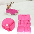 thumbnail image 4 of XXXL, abrigo de felpa impermeable para perros y gatos, de algodón cálido, de poliéster rosa, para invierno, 4 of 8