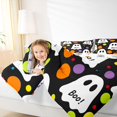 thumbnail image 3 of Feelyou Cute Ghost Boo Twin Comforter Sets, Watercolor Polka Dot Bedding Set, Black White, Halloween Reversible, 2-Piece, 1 Comforter and 2 Pillowcases, 3 of 7