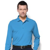 Monterey Club Men's X-Cool Collection Solid Long Sleeve Golf Polo Shirt #1099