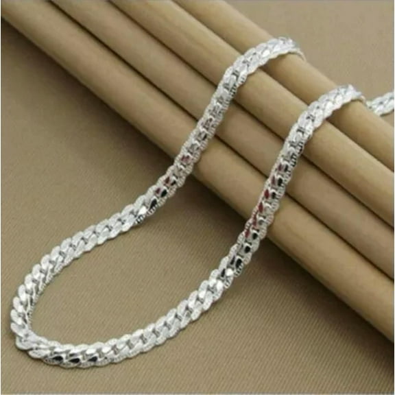 HOOUN 18" -24" Mens Womens 925 Sterling Silver 5mm Wide Snake Chain Necklace-20 in