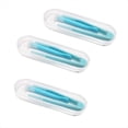 thumbnail image 1 of 3 Pcs Contact Applicator, Contact Lens Remover Tool, Contact Lens Applicator Tool, Inserter/Remover+Tweezer with Soft Tip, for Contact Lens Cases Health and Household, Contact Lens Cases（Blue）, 1 of 6