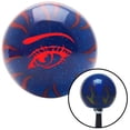 thumbnail image 1 of Red Womans Eye Blue Flame Metal Flake Shift Knob with M16 x 1.5 Insert Shifter Brody, 1 of 1